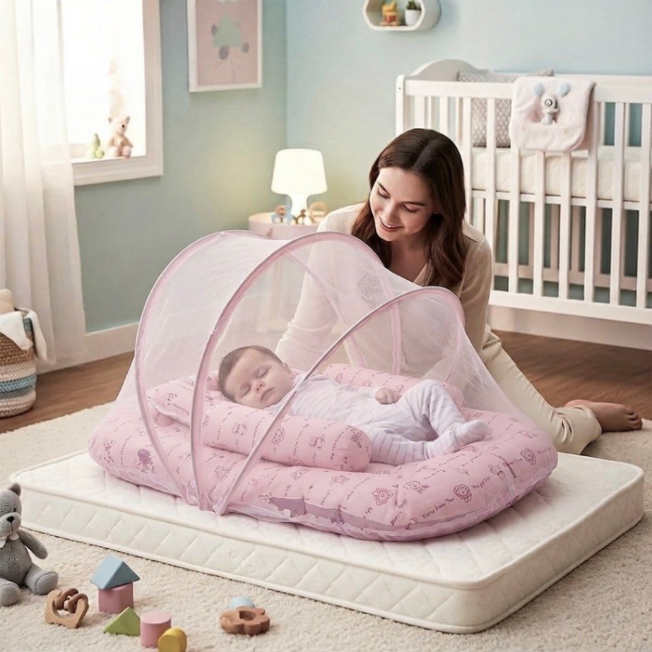 Baby Bed, Baby Bed Set, Newborn Bed, Baby Bedding, Mosquito Net Bed, Baby Pillow Set, Infant Bed, Portable Baby Bed, XXL Baby Bed, Baby Nest, Kids Bedding, Nursery Essentials, Baby Accessories, Baby Sleep, Baby Products Bangladesh