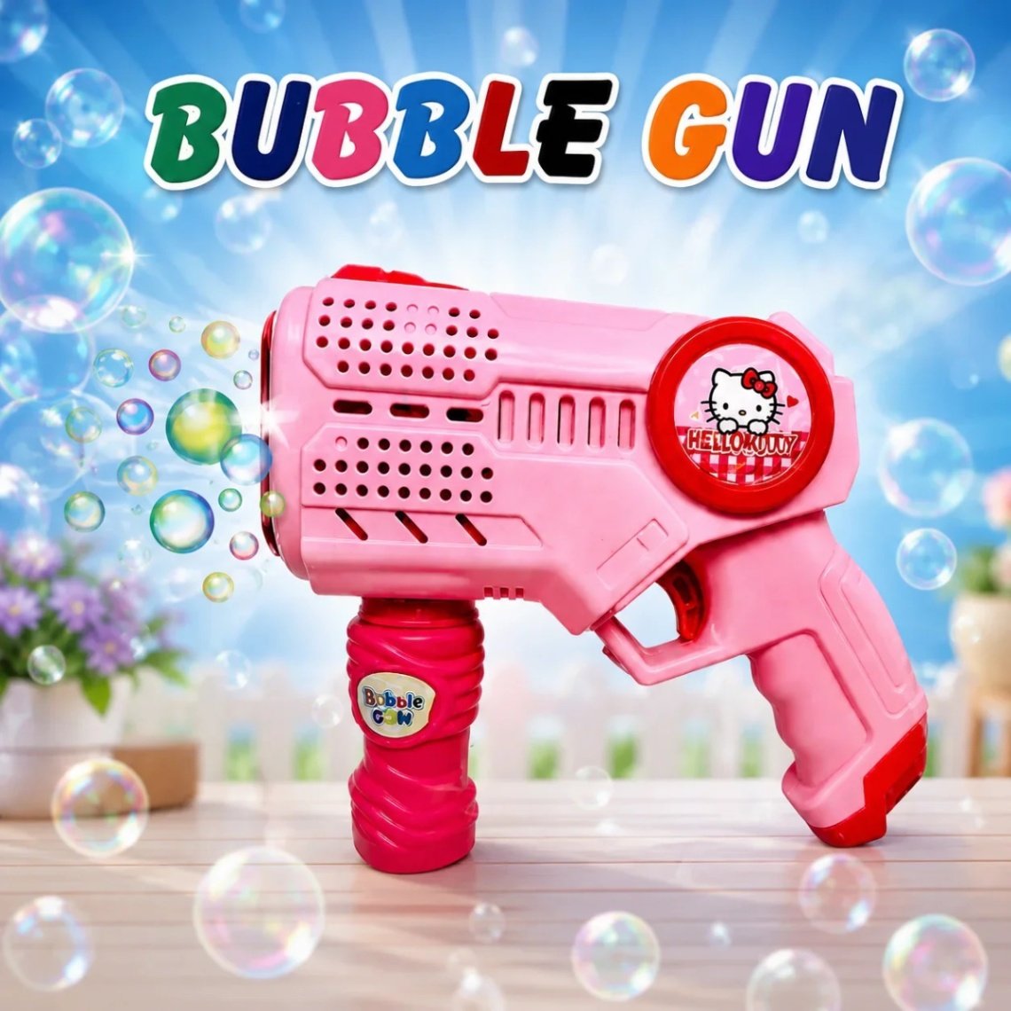 10 Hole Bubble Gun for Kids – Bubble Maker Gatling Toy | Indoor & Outdoor Bubble Machine