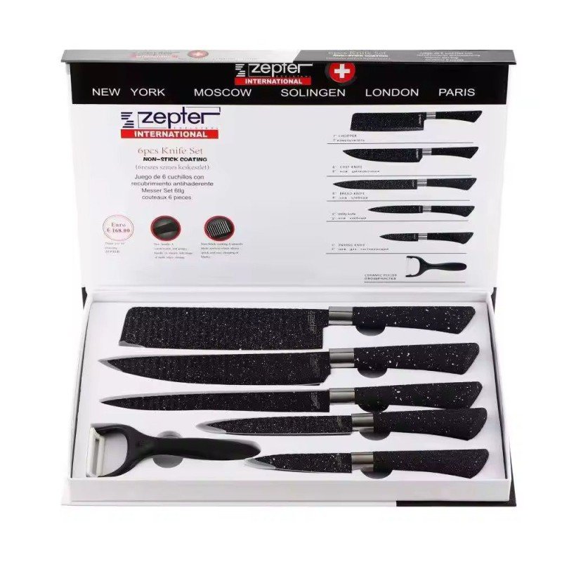 Zepter International 6pcs premium non-stick knife set kitchen tools