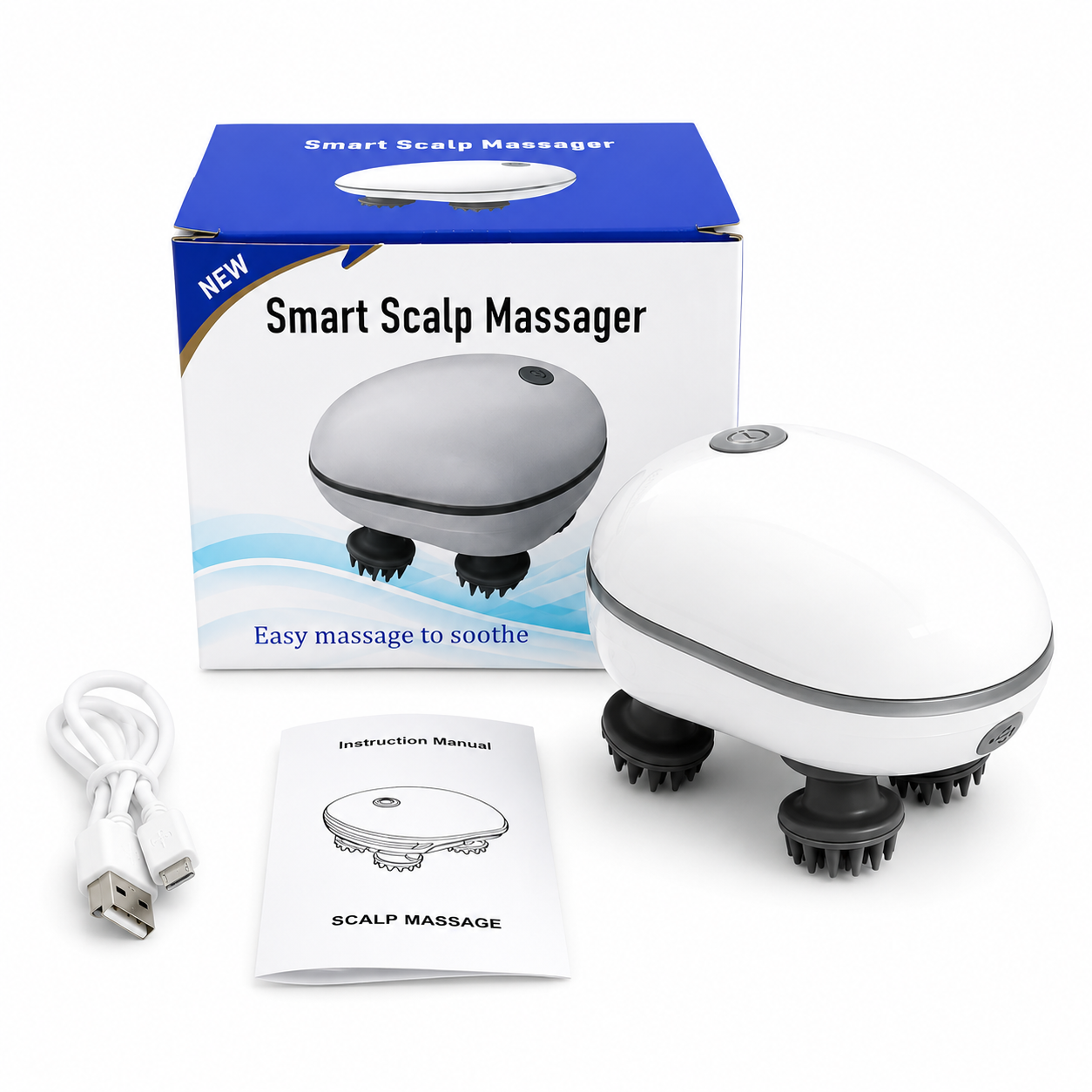 OSK-701 Smart Scalp Massager USB Rechargeable Electric Head Massager Waterproof